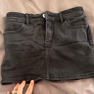 Abercrombie kids Black Denim Mini Skirt